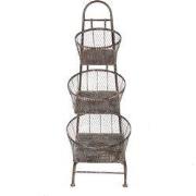 Clayre & Eef Opbergrek Manden 43x43x116 cm Bruin Metaal