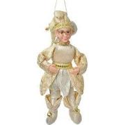 Clayre & Eef Decoratie Hanger Elf 10x8x28 cm Beige Textiel