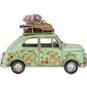 Clayre & Eef Decoratie Beeld Auto 26x12x18 cm Groen Metaal