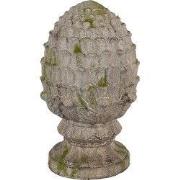 Clayre & Eef Decoratie Beeld Dennenappel Ø 19x33 cm Beige Kunststof