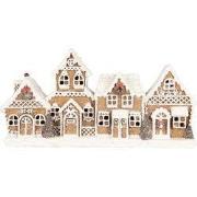 Clayre & Eef Gingerbread house 25x6x13 cm Bruin Kunststof