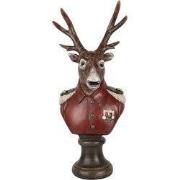 Clayre & Eef Decoratie Beeld Hert 12x10x27 cm Bruin Kunststof