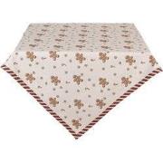 Clayre & Eef Tafelkleed 100x100 cm Beige Katoen Gingerbread man