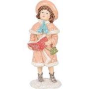 Clayre & Eef Decoratie Beeld Kind 7x8x18 cm Blauw Kunststof