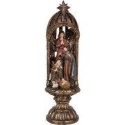 Clayre & Eef Decoratie Beeld Kerstgroep Ø 14x43 cm Goudkleurig Kunstst...