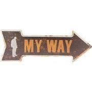Clayre & Eef Tekstbord 46x15 cm Bruin IJzer