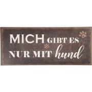 Clayre & Eef Tekstbord 30x13 cm Zwart Metaal