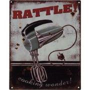 Clayre & Eef Wanddecoratie 20x25 cm Grijs Wit IJzer