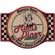 Clayre & Eef Wanddecoratie 45x1x35 cm Beige Rood IJzer