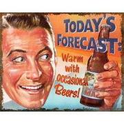 Clayre & Eef Tekstbord 33x25 cm Bruin Beige IJzer