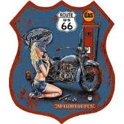 Clayre & Eef Tekstbord 30x35 cm Blauw IJzer