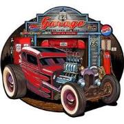 Clayre & Eef Tekstbord 50x43 cm Rood IJzer Auto