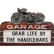 Clayre & Eef Tekstbord 50x35 cm Rood IJzer Motor