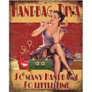 Clayre & Eef Tekstbord 20x25 cm Rood IJzer