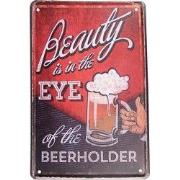 Clayre & Eef Wanddecoratie 20x30 cm Rood Wit Metaal