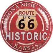 Clayre & Eef Tekstbord Ø 35 cm Rood IJzer