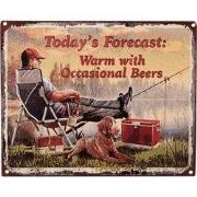 Clayre & Eef Tekstbord 25x20 cm Rood Groen IJzer Visser