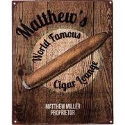 Clayre & Eef Tekstbord 20x25 cm Bruin IJzer Sigaar