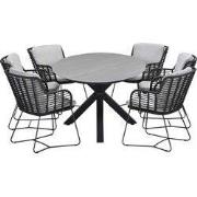 Garden Impressions Fabrice tuinset 7-delig - Scot tuintafel Napoli san...