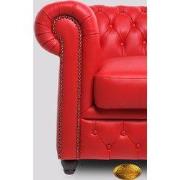 Chesterfield Bank Original Leer | 1 + 2 + 3 zits | Rood | 12 jaar gara...