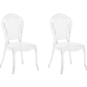 VERMONT - Eetkamerstoel set van 2 - Transparant - Polycarbonaat
