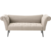 NANTILLY - Chaise longue - Lichtbruin - Stof