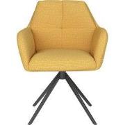 Eetkamerstoel Pete Oker Metalen Swivel - Giga Meubel