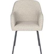 Eetkamerstoel Otis Off-White 4 Metalen Poten - Giga Meubel