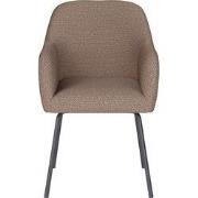 Eetkamerstoel Otis Taupe 4 Metalen Poten - Giga Meubel