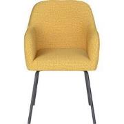 Eetkamerstoel Geel Stof - Zithoogte 45cm - Otis