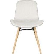 Eetkamerstoel Bruin/Beige - Zithoogte 46cm - Lester - Set van 2