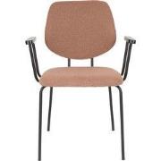 Eetkamerstoel Roze - Incl. Armleuning - Zelo - Set van 2