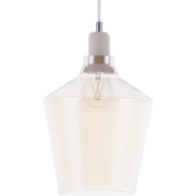 SANTON - Hanglamp - Lichte houtkleur - Glas
