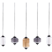 SULLANE - Hanglamp 5 lampen - Meerkleurig - Glas