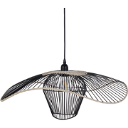 LUNGA - Hanglamp - Zwart - Rotan