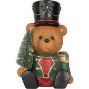 Clayre & Eef Kerstdecoratie Beeld Beer 25x25x38 cm Bruin Keramisch mat...