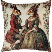 Clayre & Eef Kussenhoes 45x45 cm Beige Polyester Konijnen