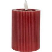 Clayre & Eef LED Kaars Ø 8x13 cm Rood Wax