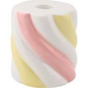 Candle holder - Marshmellow -Yellow/Pink/White - 8,5x8,5x9cm
