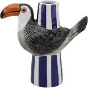 Vase - Toucan - Violet/Grey/Orange - 16,5x7,5x16cm