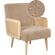 HOJBY - Fauteuil - Zandbeige - Bouclé