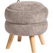 HAWLEY - Poef - Taupe - Chenille