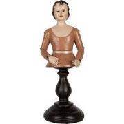 Clayre & Eef Decoratie Beeld Vrouw 16x15x40 cm Beige Kunststof