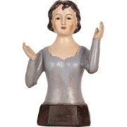 Clayre & Eef Decoratie Beeld Vrouw 12x9x20 cm Grijs Kunststof