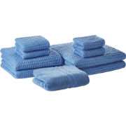 AREORA - Handdoek set van 9 - Blauw - Katoen