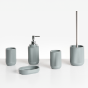 HUARMEY - Badkameraccessoireset - Lichtgrijs - Polyresin