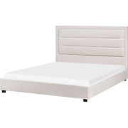 ROUEN - Bed - Lichtbeige - 160 x 200 cm - Polyester
