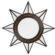 Clayre & Eef Spiegel Ø 27x2 cm Bruin Kunststof