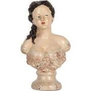 Clayre & Eef Decoratie Beeld Vrouw 12x8x20 cm Beige Kunststof