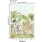 Jungle verhaal - Kinderbehang - 194,8 cm x 280 cm - Walloha